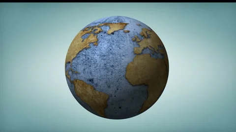 Vintage map of the planet that rotates Stock Footage 63376468