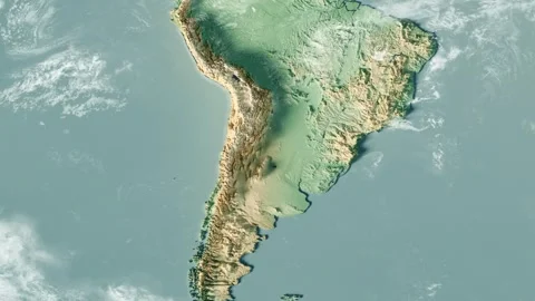 Vintage map showing Chile From above zooming out Vídeo Stock 309430640