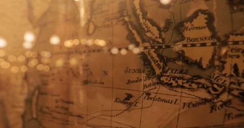 Vintage map of the world - motion background Stock Footage 80564344