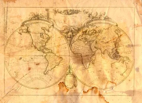 Vintage map of the world Stock Photos