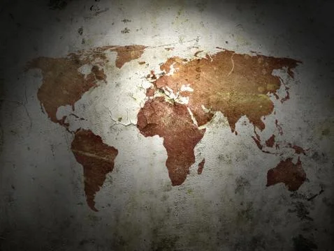 Vintage map of the world Stock Photos