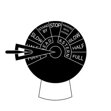 Vintage Marine Engine Telegraph Vector Illustration イラスト素材