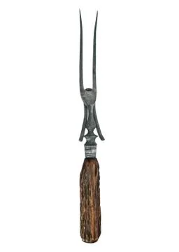 Vintage meat serving fork Stock Photos