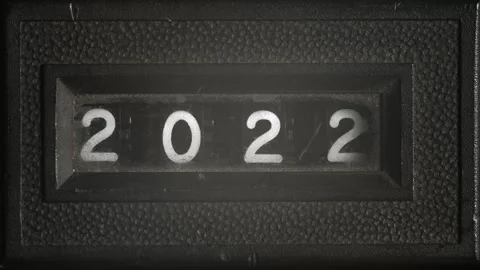Vintage Mechanical Counter Dial Numbers 2020-2030 Stock Footage 317145706