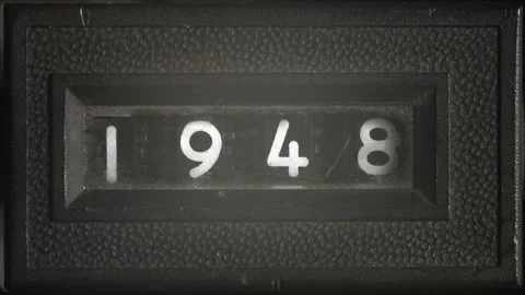 Vintage Mechanical Counter Scrolls from 1945 to 1950 Stock Footage 317145666