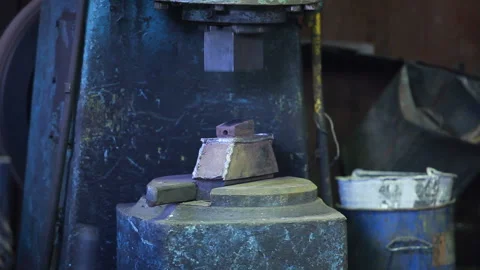 Vintage mechanical hammer Stock Footage 121973576