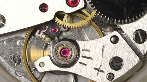 Vintage Mechanical Watch Movement Stock Footage