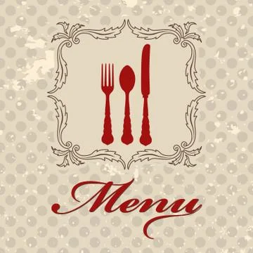 Vintage Menu Stock Illustration
