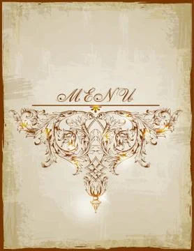 Vintage menu Stock Illustration