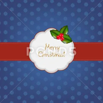 Vintage merry christmas frame Stock Illustration