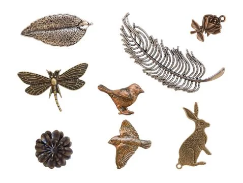Vintage metal elements Stock Photos