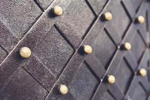 Vintage metallic pattern. Decorative checkered elements Stock Photos