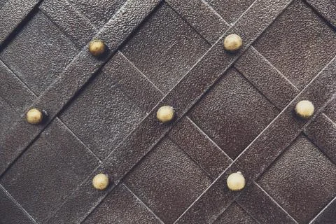 Vintage metallic pattern. Decorative checkered elements Foto stock