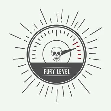 Vintage meter with skull. Stock Illustration