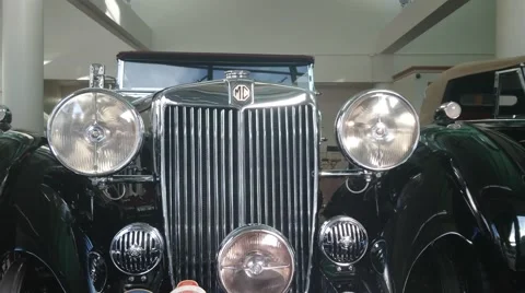 Vintage MG Convertible Stock Footage 66428028