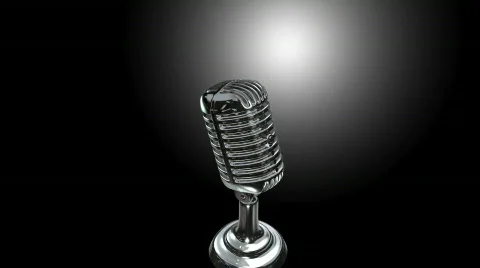 Vintage Microphone Stock Footage 351963