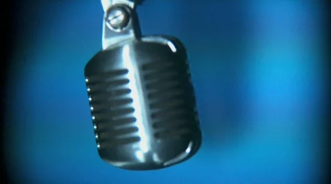 Vintage Microphone Stock Footage 609780