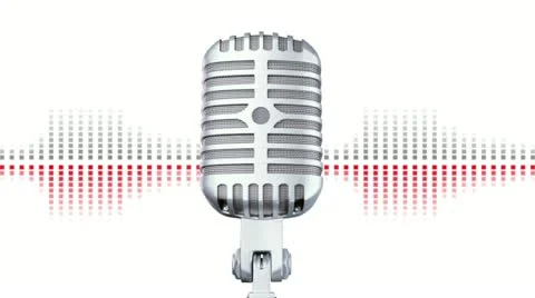 Vintage microphone Video stock 18547813