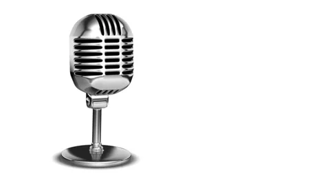 Vintage microphone Stock Footage 32388775