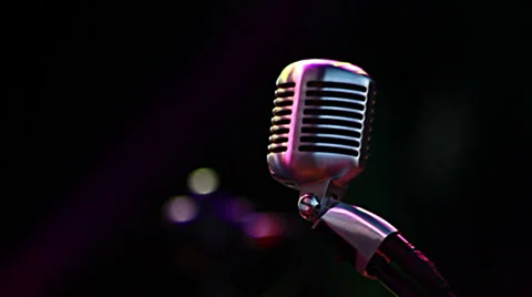 Vintage microphone Stock Footage 36488956