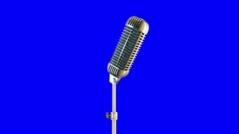 Vintage Microphone Stock Footage 303209128