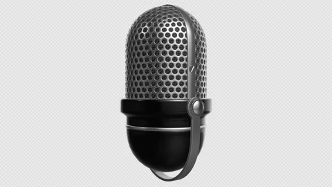 Vintage Microphone Stock Footage 306147763