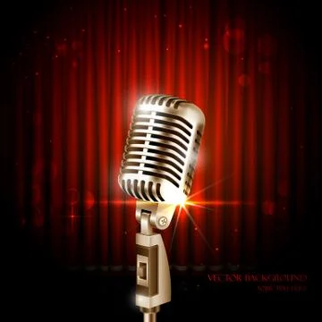 Vintage Microphone Stock Illustration