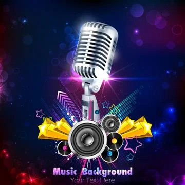 Vintage Microphone Stock Illustration