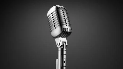 Vintage microphone. Stock Illustration