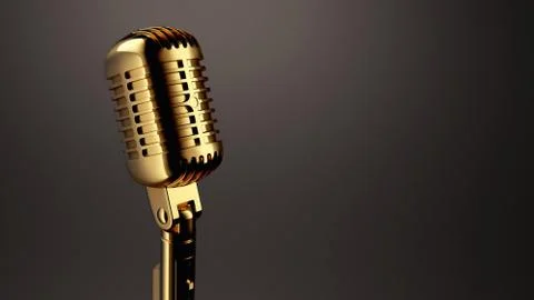 Vintage microphone. Stock Illustration