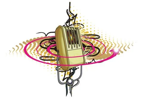 Vintage Microphone Illustrazione stock