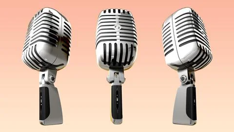 Vintage Microphone Stock Illustration