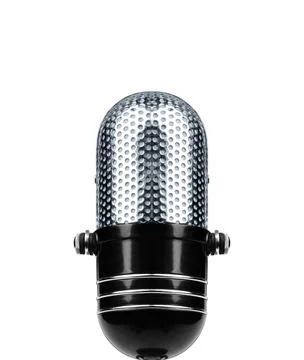 Vintage Microphone Isolated 스톡 사진