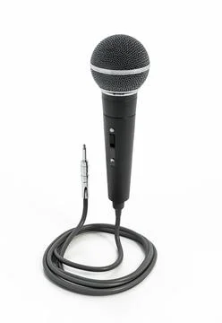 Vintage microphone isolated on white background. 3D illustration Illustrazione stock