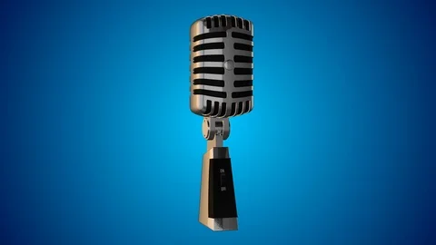 Vintage microphone loop Video stock 89675938