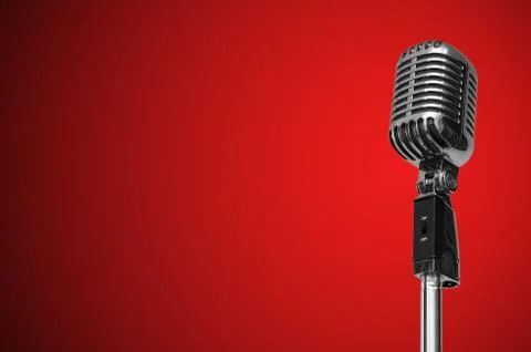 Vintage microphone Stock Photos