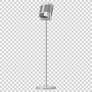 Vintage Microphone on Stand Ilustração Stock