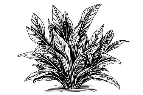 Vintage Mint Leaf Vector Sketch: Botanical Illustration of Peppermint and Stock Illustration