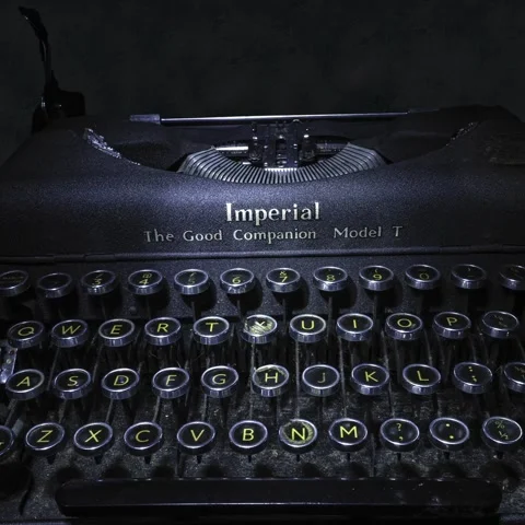 Vintage Model T Typewriter Stock Footage 232266494