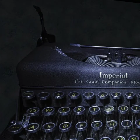 Vintage Model T Typewriter pan Stock Footage 232266282