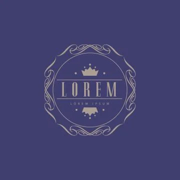 Vintage Monogram Design Template. Vector Illustration Stock Illustration