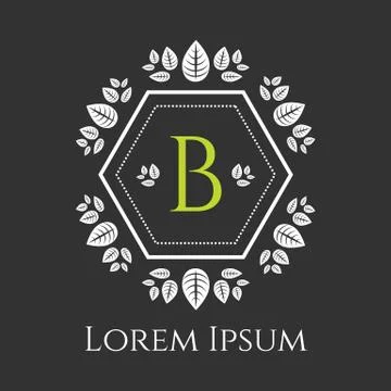 Vintage monogram or vignette Stock Illustration