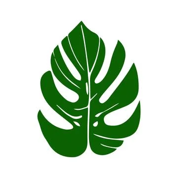 Vintage monstera leaf vector design for decorative use isolated on white Illustrazione stock