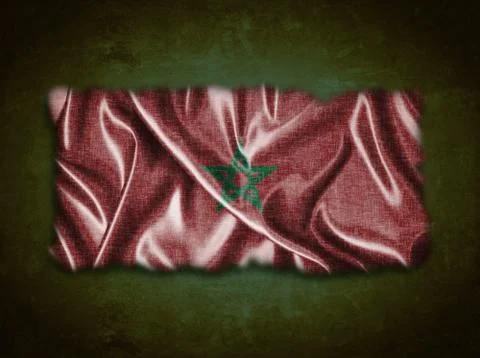 Vintage morocco flag. Stock Illustration