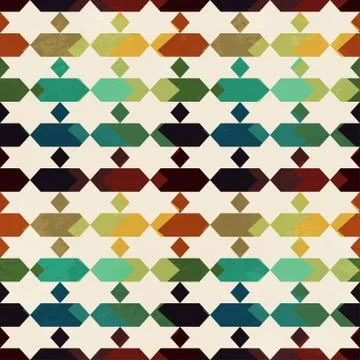 Vintage mosaic seamless pattern Stock Illustration