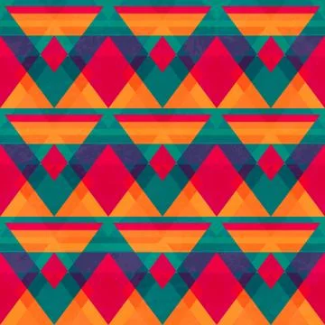 Vintage mosaic seamless pattern Illustrazione stock