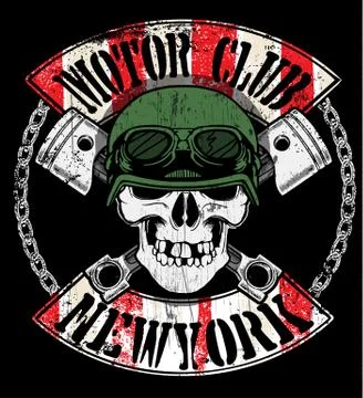 Vintage Motorcycle hand drawn vector tee graphic design Stock Illustration