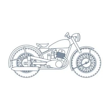 Vintage Motorcycle vector logo design template. bikeshop or motorcycle service Stock Illustration