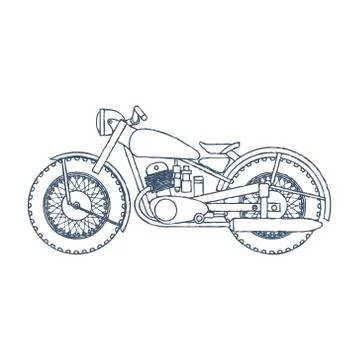Vintage Motorcycle vector logo design template. bikeshop or motorcycle service Stock Illustration