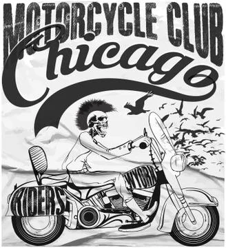 Vintage Motorcycle vector Set.skull riders motorbike vector tee graphic Stock Illustration